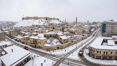 Karlı Gaziantep manzarası ve Gaziantep Kalesi 2026